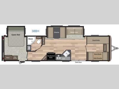 Floorplan - 2016 Keystone RV Springdale 38BH