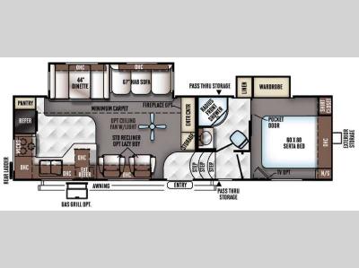 Floorplan - 2016 Forest River RV Flagstaff Classic Super Lite 8528RKWS