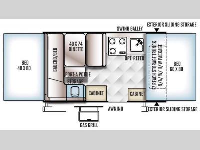 Floorplan - 2016 Forest River RV Flagstaff MACLTD Series 206ST
