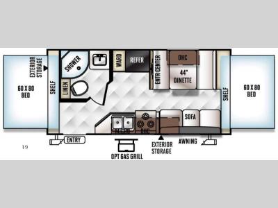 Floorplan - 2016 Forest River RV Flagstaff Shamrock 19