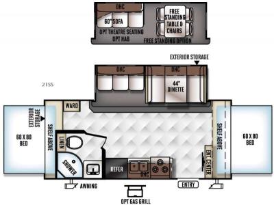 Floorplan - 2016 Forest River RV Flagstaff Shamrock 21SS