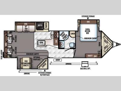 Floorplan - 2016 Forest River RV Flagstaff V-Lite 30WRLIKS