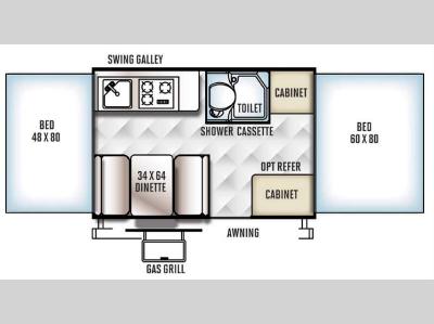 Floorplan - 2016 Forest River RV Rockwood Freedom Series 1950