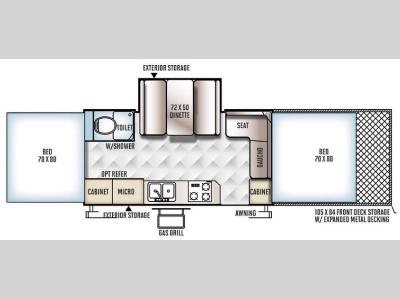 Floorplan - 2016 Forest River RV Rockwood High Wall Series HW316TH