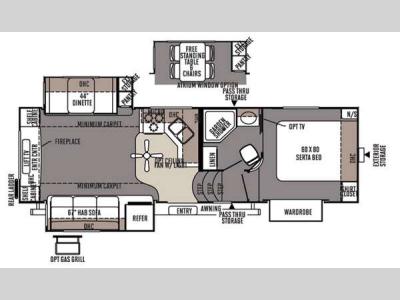 Floorplan - 2016 Forest River RV Rockwood Signature Ultra Lite 8265WS