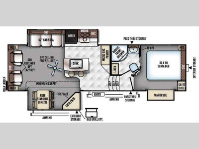 Floorplan - 2016 Forest River RV Rockwood Signature Ultra Lite 8289WS