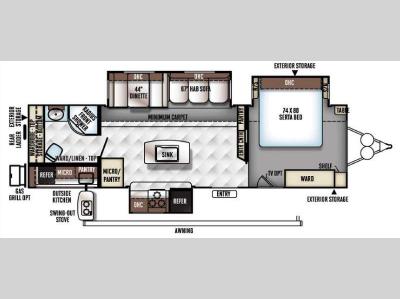 Floorplan - 2016 Forest River RV Rockwood Signature Ultra Lite 8293IKRBS