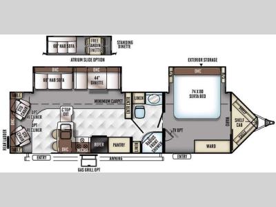 Floorplan - 2016 Forest River RV Rockwood Wind Jammer 3001W