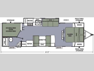 Floorplan - 2016 Coachmen RV Apex Ultra-Lite 288BHS