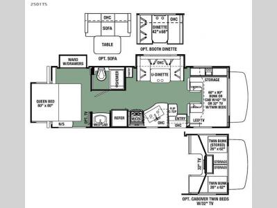 Floorplan - 2016 Forest River RV Forester 2501TS Chevy