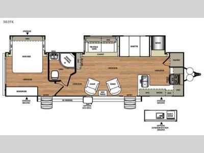 Floorplan - 2016 Forest River RV Salem Hemisphere Lite 302FK