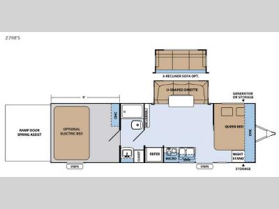 Floorplan - 2016 Forest River RV XLR Hyper Lite 27HFS