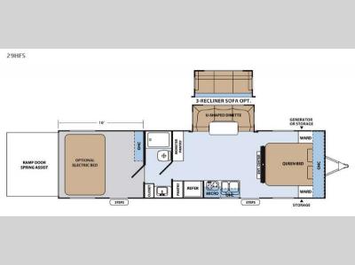 Floorplan - 2016 Forest River RV XLR Hyper Lite 29HFS