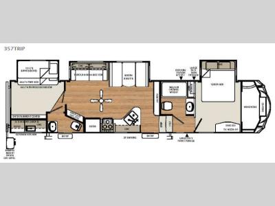 Floorplan - 2016 Forest River RV Sandpiper Select 357TRIP