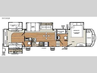 Floorplan - 2016 Forest River RV Sandpiper 365SAQB