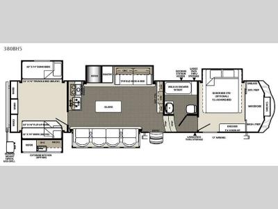 Floorplan - 2016 Forest River RV Sandpiper 380BH5