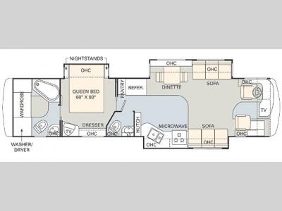 Floorplan - 2006 Monaco Diplomat 40DST