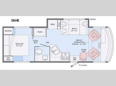 Floorplan - 2016 Winnebago Vista 26HE