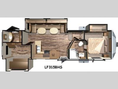 Floorplan - 2016 Open Range RV Light LF315BHS