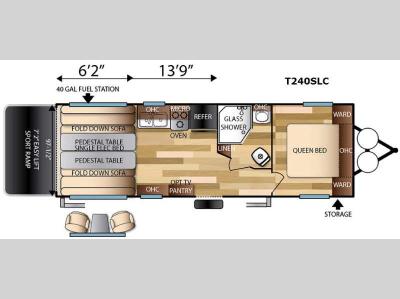 Floorplan - 2016 Forest River RV Sandstorm T240SLC