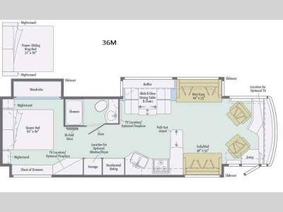 Floorplan - 2016 Winnebago Journey 36M