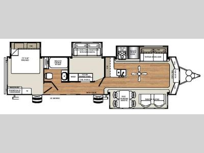 Floorplan - 2016 Forest River RV Sierra Destination Trailers 385FKBH