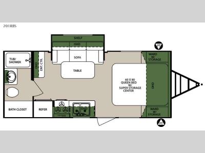 Floorplan - 2016 Forest River RV Surveyor 201RBS