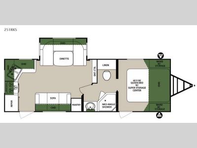 Floorplan - 2016 Forest River RV Surveyor 251RKS