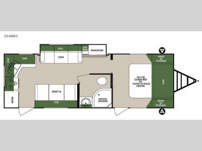 Floorplan - 2016 Forest River RV Surveyor 264RKS