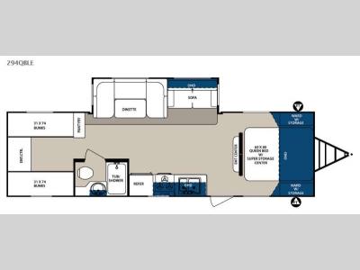 Floorplan - 2016 Forest River RV Surveyor 294QBLE