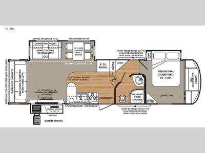 Floorplan - 2016 Forest River RV Wildcat 317RL