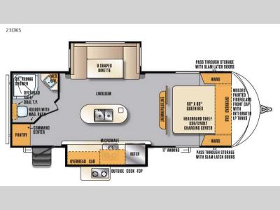 Floorplan - 2016 Forest River RV Wildcat Maxx 23DKS