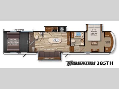 Floorplan - 2016 Grand Design Momentum 385TH