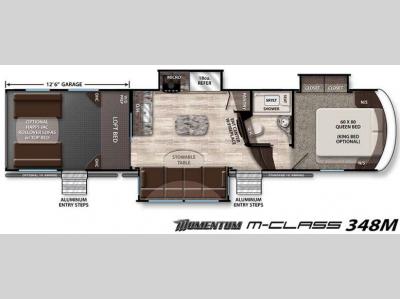 Floorplan - 2016 Grand Design Momentum M-Class 348M