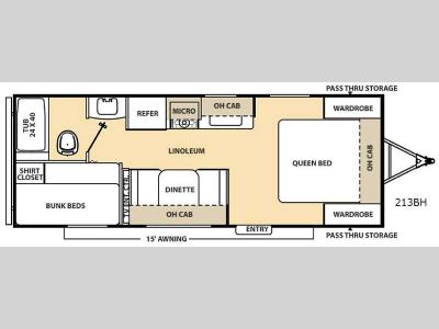 Floorplan - 2016 Coachmen RV Catalina 213BH