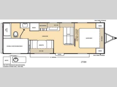 Floorplan - 2016 Coachmen RV Catalina 273BH