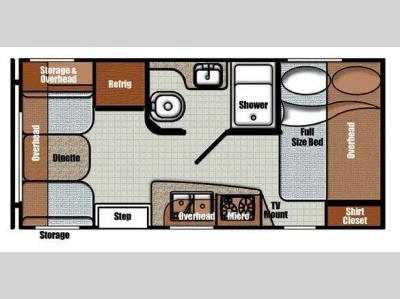 Floorplan - 2016 Gulf Stream RV Vista Cruiser 17RWD