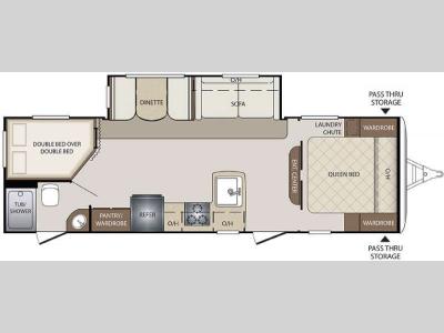 Floorplan - 2016 Keystone RV Bullet 272BHS