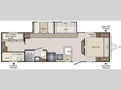 Floorplan - 2016 Keystone RV Bullet 287QBS