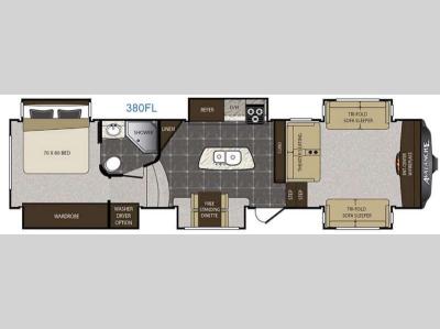 Floorplan - 2016 Keystone RV Avalanche 380FL
