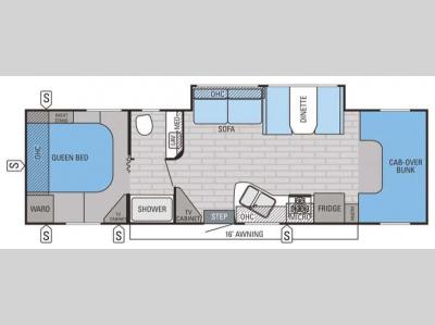 Floorplan - 2016 Jayco Greyhawk 31FK