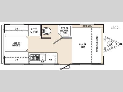 Floorplan - 2015 Coachmen RV Viking Ultra-Lite 17RD