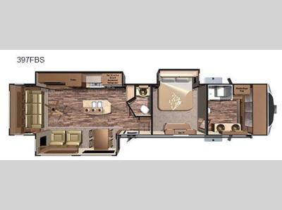 Floorplan - 2016 Highland Ridge RV Open Range 3X 397FBS