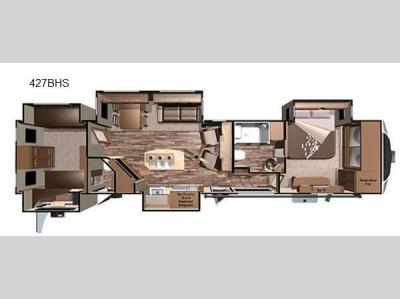 Floorplan - 2016 Highland Ridge RV Open Range 3X 427BHS