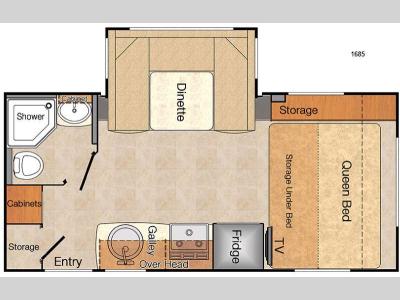 Floorplan - 2016 Lance Travel Trailers 1685