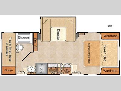 Floorplan - 2016 Lance Travel Trailers 2185