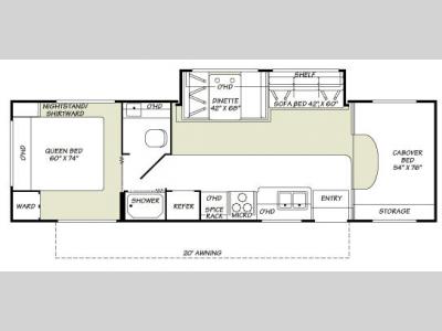 Floorplan - 2007 Fleetwood RV Jamboree 31W