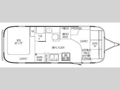 Floorplan - 2007 Airstream RV Classic Limited 25