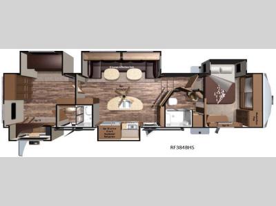 Floorplan - 2016 Highland Ridge RV Open Range Roamer RF384BHS