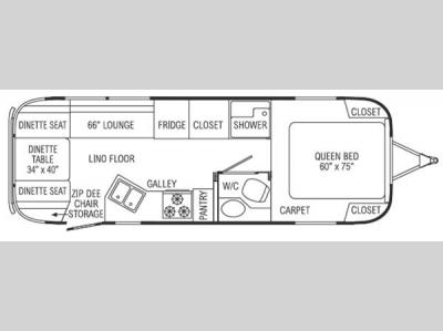 Floorplan - 2007 Airstream RV Classic Limited 27FB